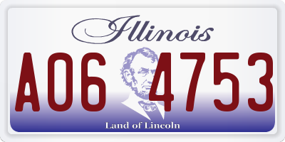 IL license plate A064753