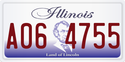 IL license plate A064755
