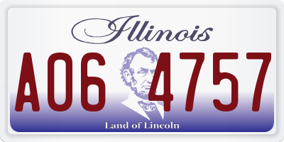 IL license plate A064757