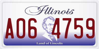 IL license plate A064759