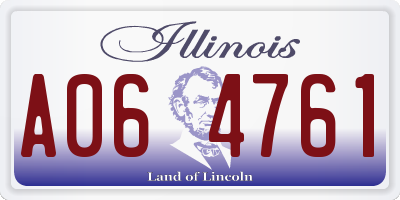 IL license plate A064761