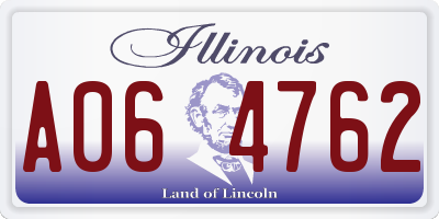IL license plate A064762