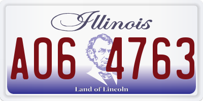 IL license plate A064763