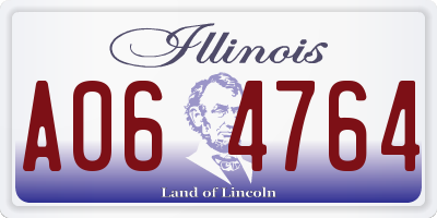 IL license plate A064764