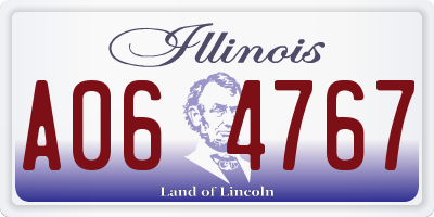 IL license plate A064767
