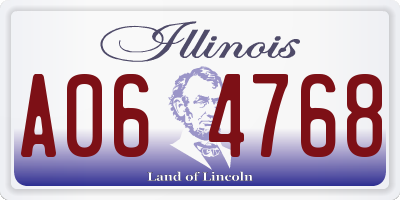 IL license plate A064768