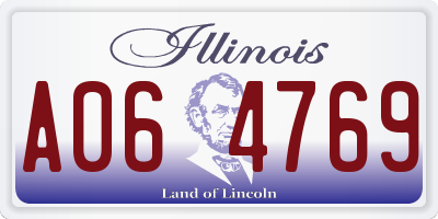 IL license plate A064769
