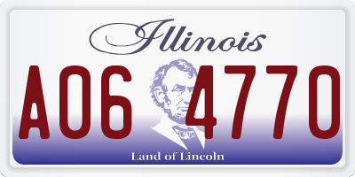 IL license plate A064770