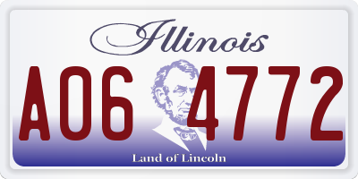 IL license plate A064772