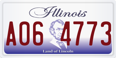 IL license plate A064773