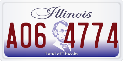 IL license plate A064774