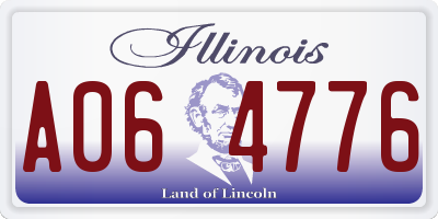 IL license plate A064776
