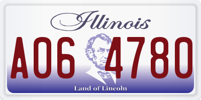 IL license plate A064780