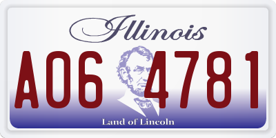 IL license plate A064781