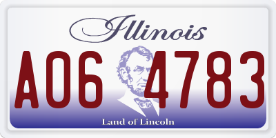IL license plate A064783