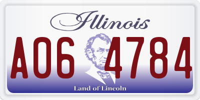 IL license plate A064784