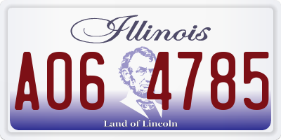 IL license plate A064785