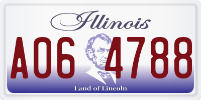 IL license plate A064788