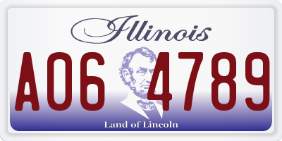 IL license plate A064789