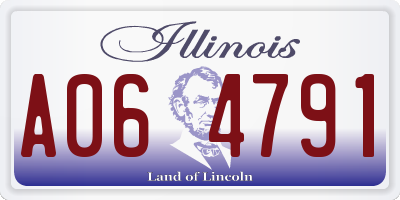 IL license plate A064791