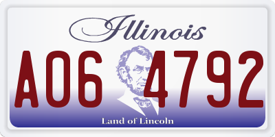 IL license plate A064792