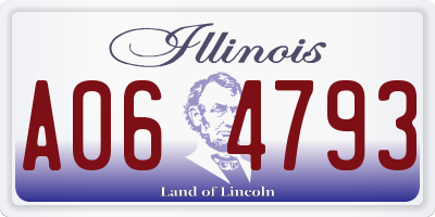 IL license plate A064793