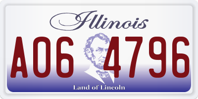 IL license plate A064796