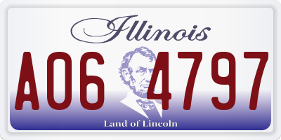 IL license plate A064797