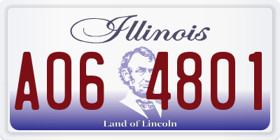 IL license plate A064801