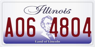 IL license plate A064804