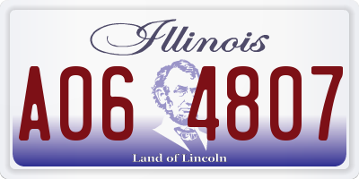 IL license plate A064807