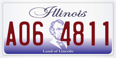 IL license plate A064811