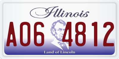 IL license plate A064812