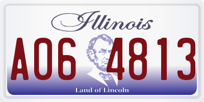 IL license plate A064813