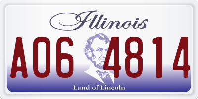 IL license plate A064814
