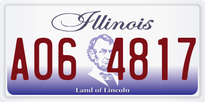 IL license plate A064817