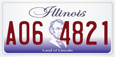 IL license plate A064821