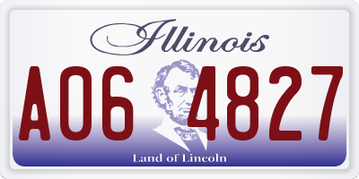 IL license plate A064827