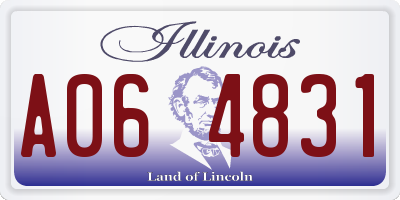 IL license plate A064831