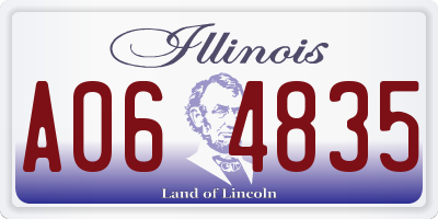 IL license plate A064835
