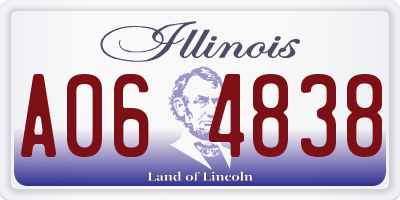 IL license plate A064838