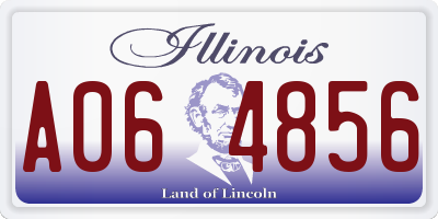 IL license plate A064856