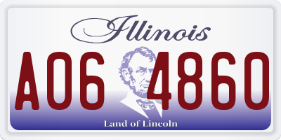 IL license plate A064860