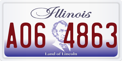 IL license plate A064863