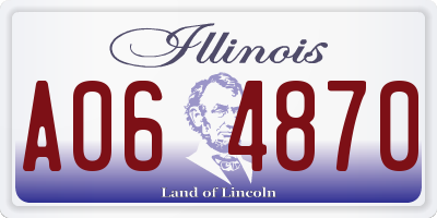 IL license plate A064870