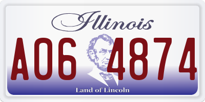 IL license plate A064874