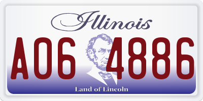 IL license plate A064886