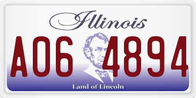 IL license plate A064894