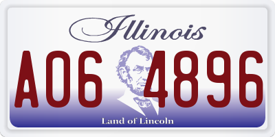 IL license plate A064896