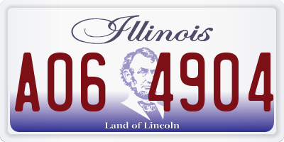 IL license plate A064904